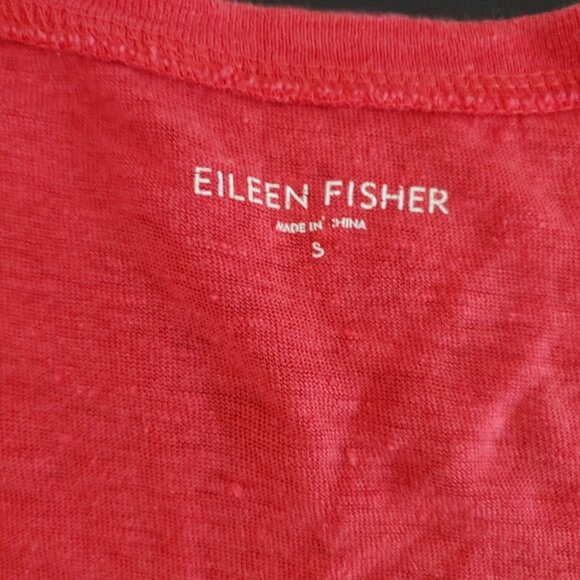 Eileen Fisher Short Sleeve Organic Linen T Shirt - Picture 5 of 6